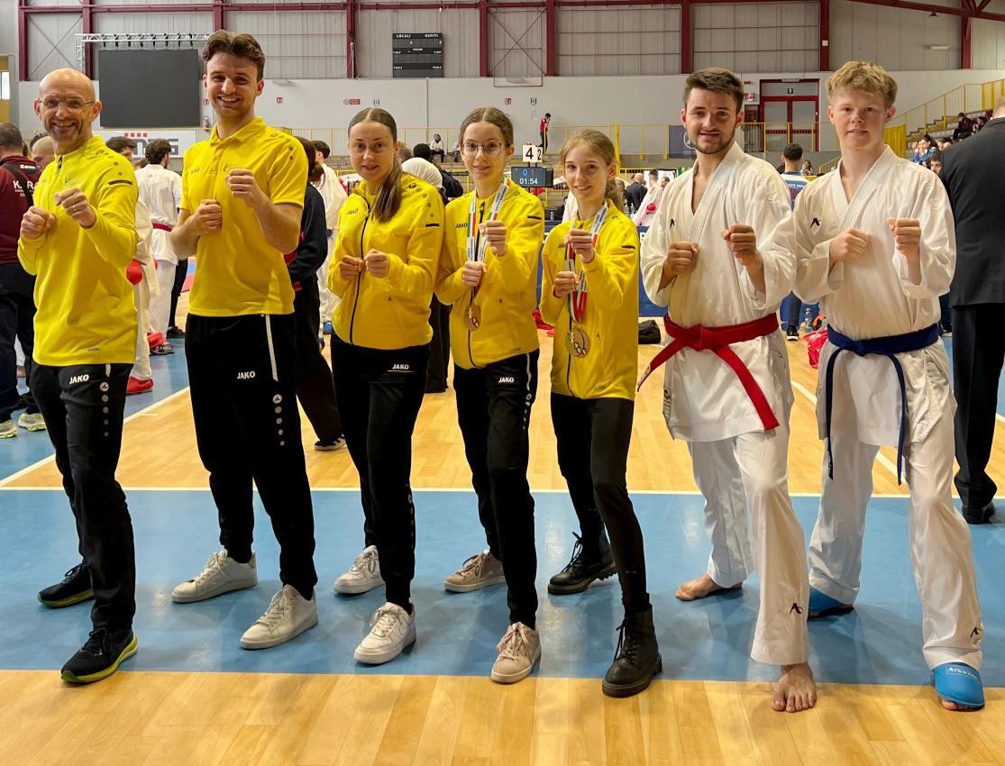 Karate Mühlbach konnte sich in Cervia über manche Top-Platzierung freuen. © Karate Mühlbach