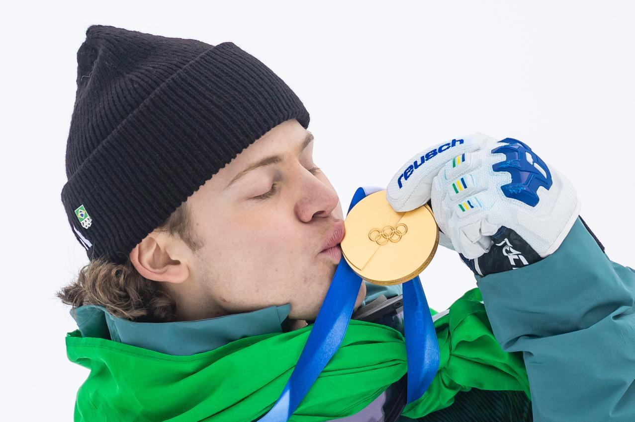 Lucas Braathen holte Olympia-Gold. © APA / EXPA/ JOHANN GRODER