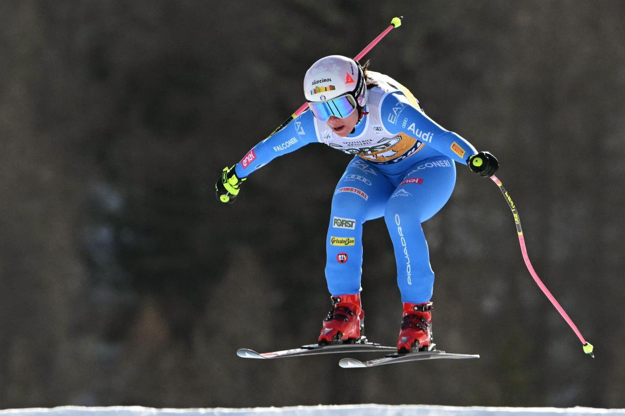 Nicol Delago verpasste beim Weltcup im Val di Fassa die Punkte. © APA/afp / ANDREAS SOLARO