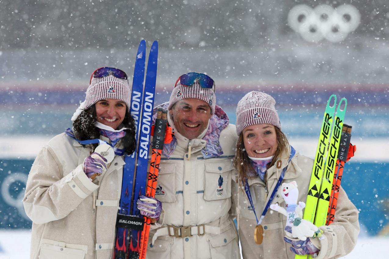 Normalerweise sind Julia Simon (l.) und Océane Michelon (r.) Erfolg gewohnt. © APA/afp / FRANCK FIFE