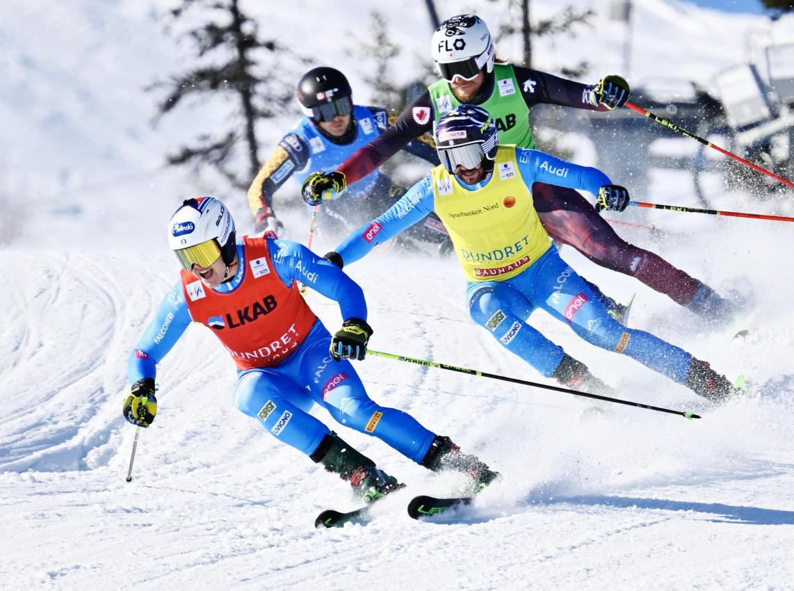 Simone Deromedis verfolgt von Edoardo Zorzi. © ANSA / Anders Wiklund