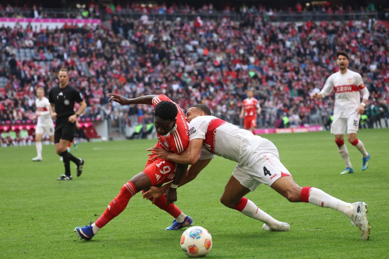 Alphonso Davies gelang ein Treffer. © APA/afp / KARL-JOSEF HILDENBRAND