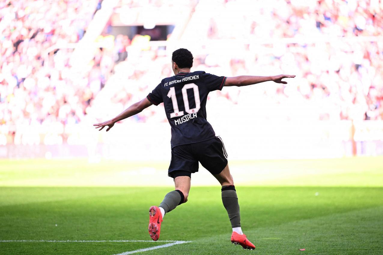 Auch Jamal Musiala traf für Bayern. © APA/afp / KIRILL KUDRYAVTSEV