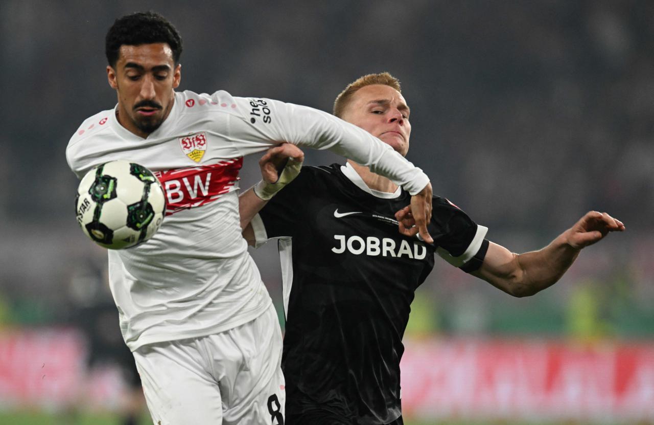 Der VfB Stuttgart setzte sich spät durch. © APA/afp / THOMAS KIENZLE