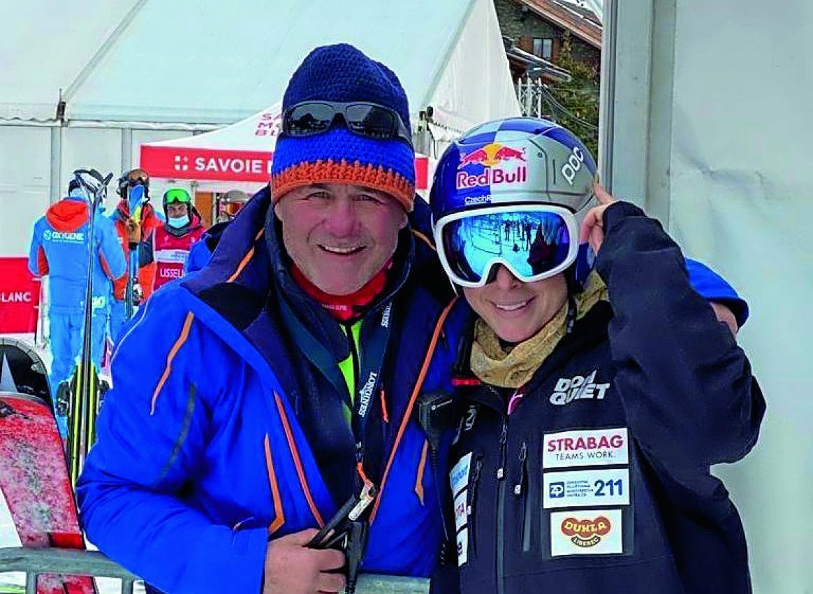 Franz Gamper (links) mit seinem langjährigen Schützling Ester Ledecka.