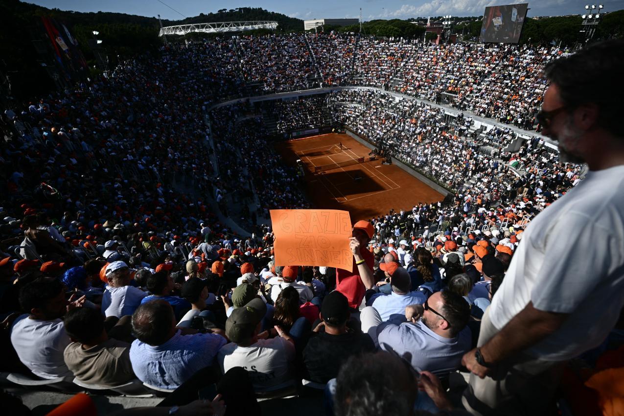 In Rom stehen bald die Internazionali d'Italia an. © AFP / FILIPPO MONTEFORTE