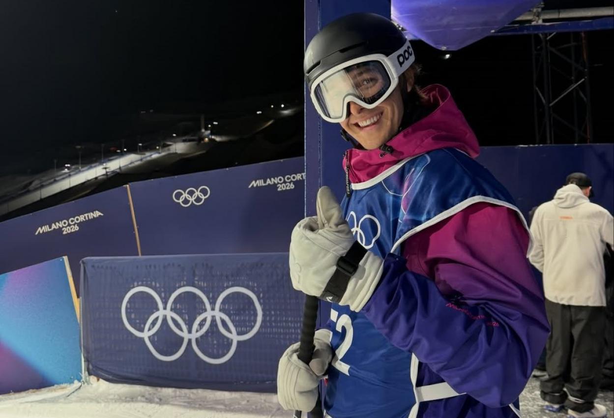 Rene Monteleone als Vorläufer bei Olympia.