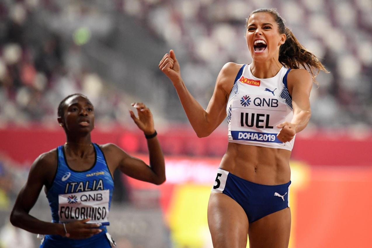 Amalie Iuel ist eine der besten Leichtathletinnen Norwegens. © AFP / JEWEL SAMAD