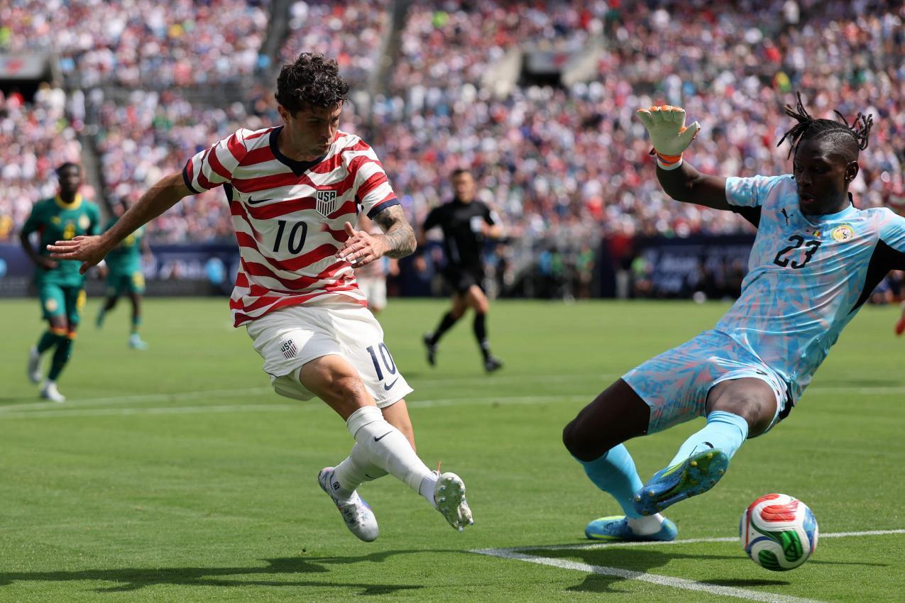Christian Pulisic trifft für die USA. © APA / JAMIE SQUIRE