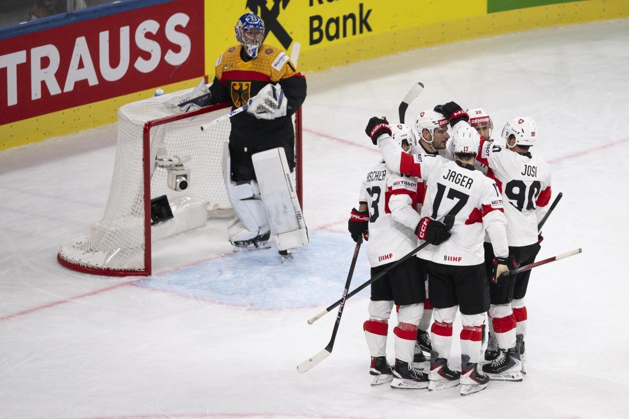 Die Schweiz besiegte Deutschland mit 6:1. © ANSA / ANDREAS BECKER