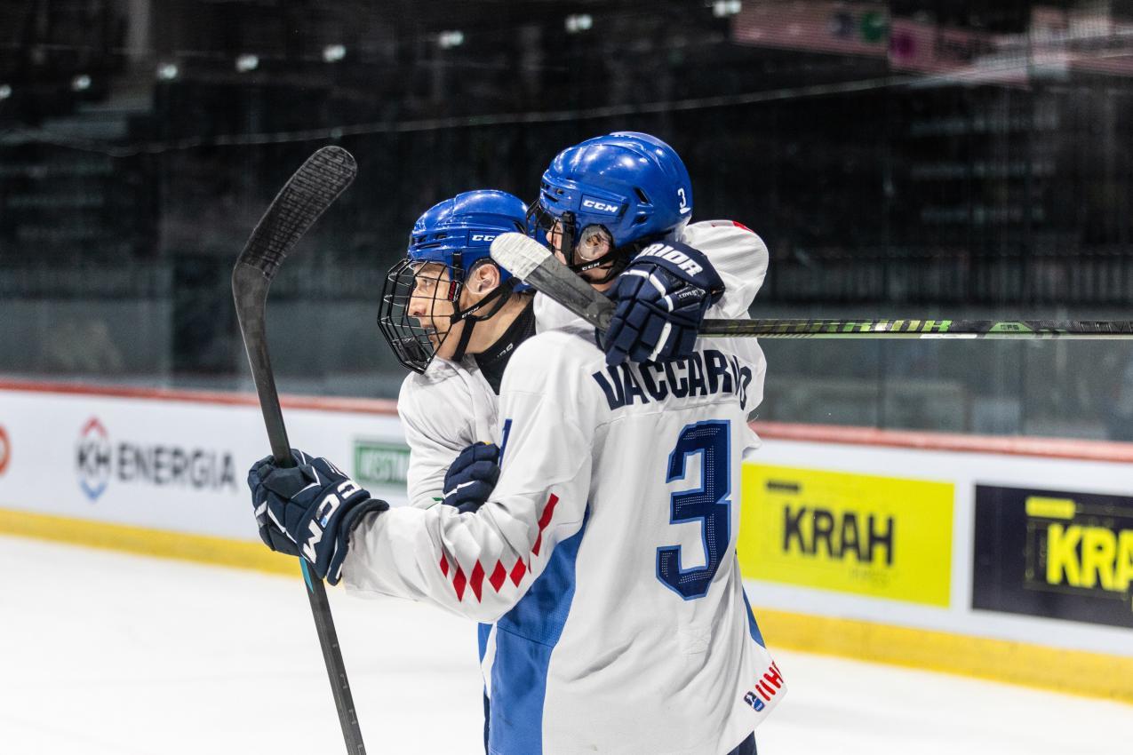 Freude bei Andrea Vaccarino. © IIHF
