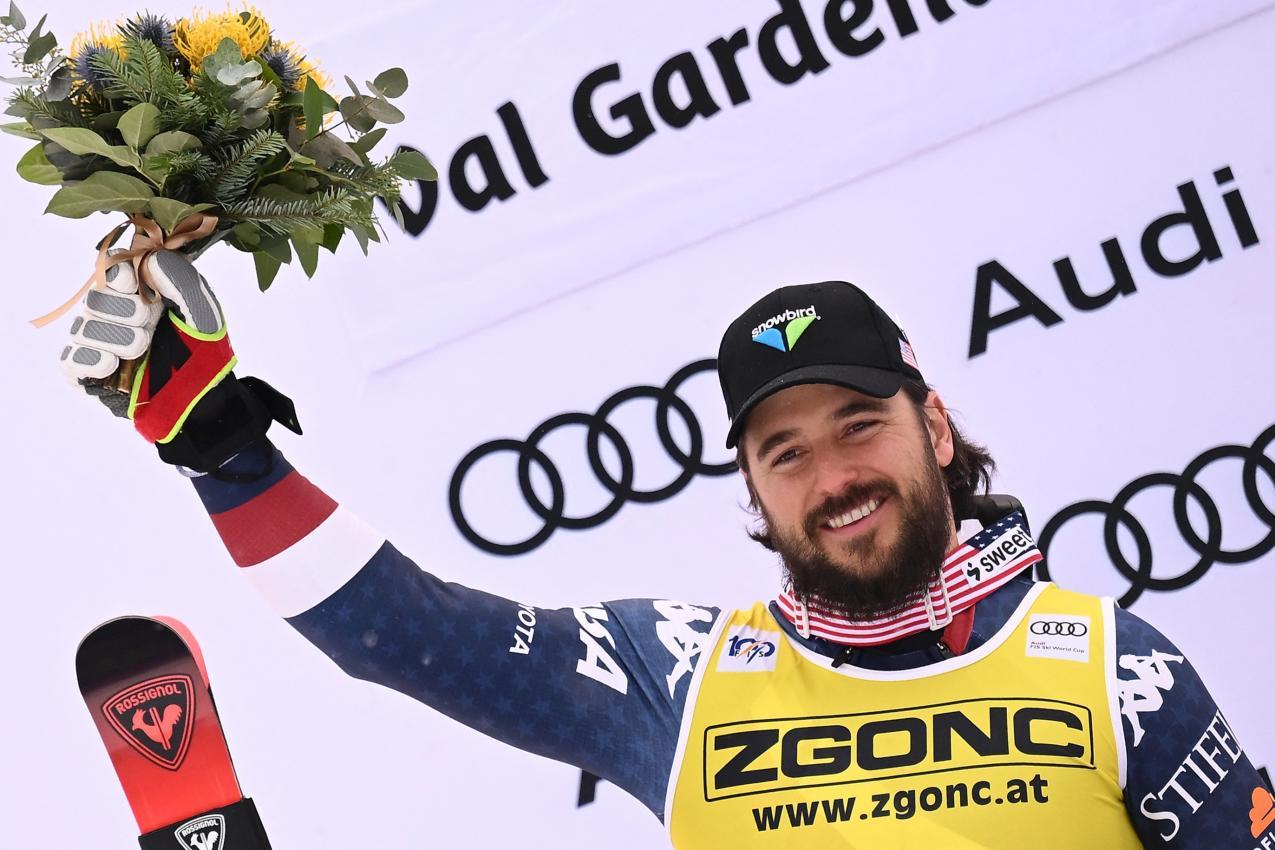 Jared Goldberg fuhr vor zwei Jahren in Gröden aufs Podium, jetzt hört er auf. © AFP / MARCO BERTORELLO