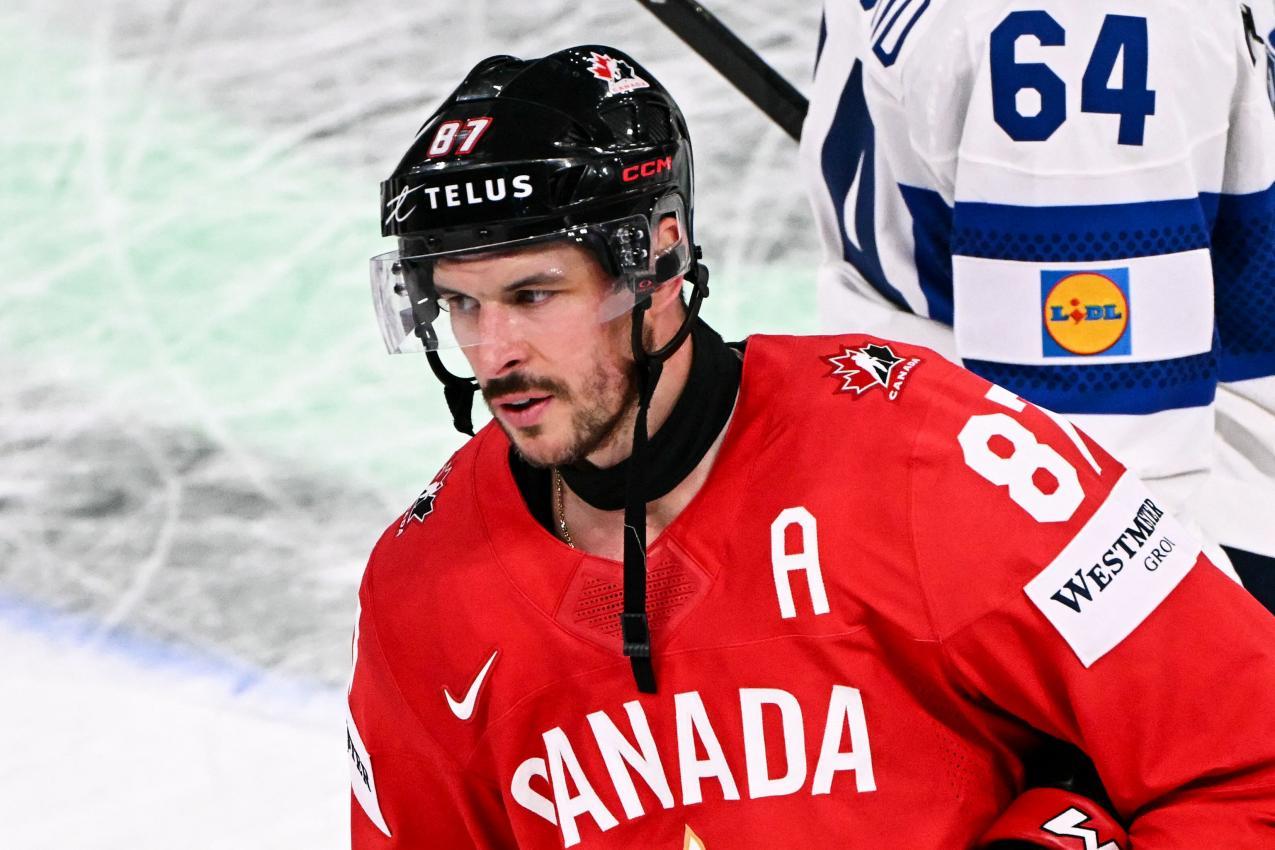 Kanada-Urgestein Sidney Crosby stand die Enttäuschung ins Gesicht geschrieben. © APA/afp / FABRICE COFFRINI