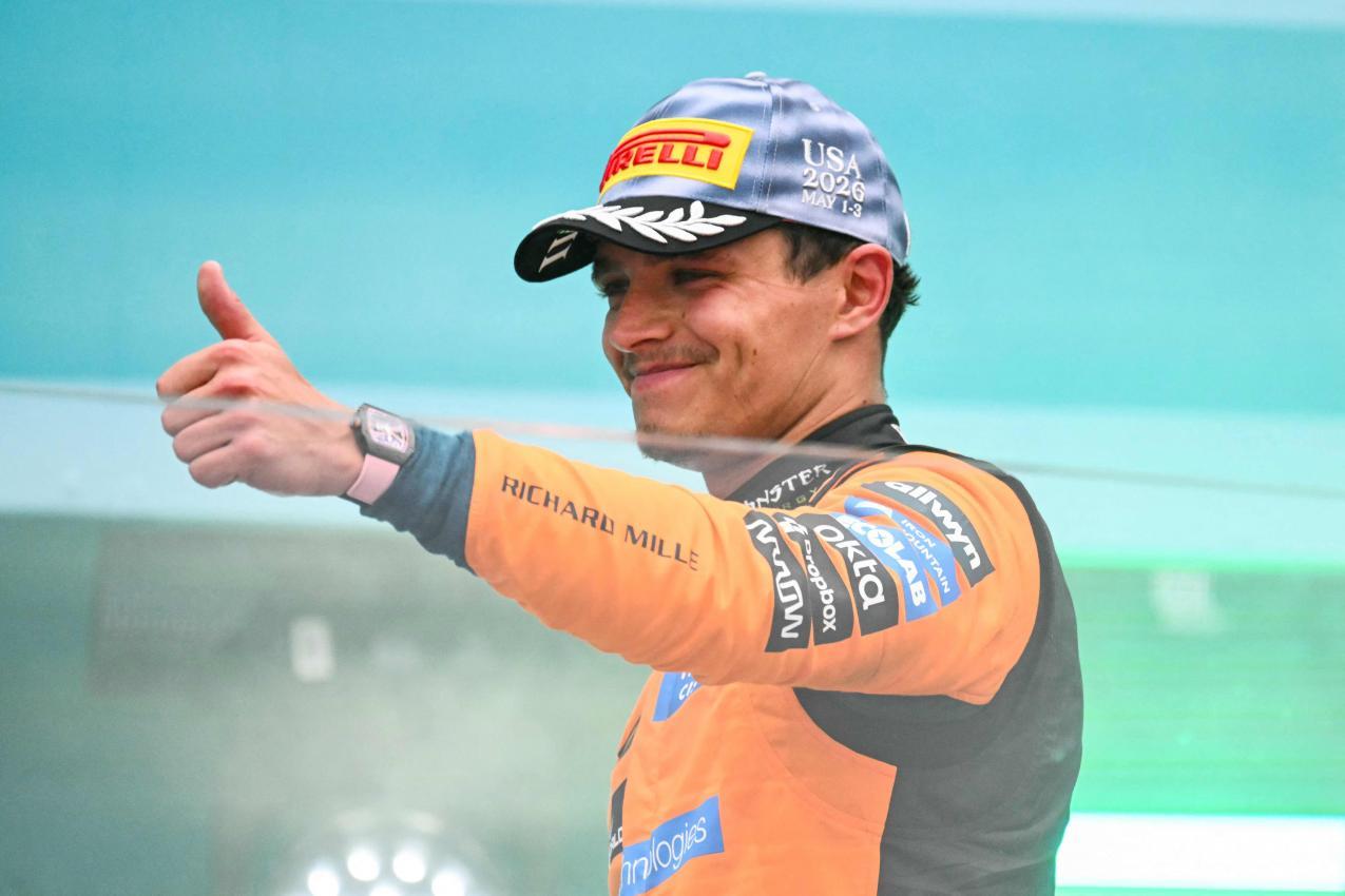 Lando Norris wurde Zweiter. © APA/afp / CHANDAN KHANNA