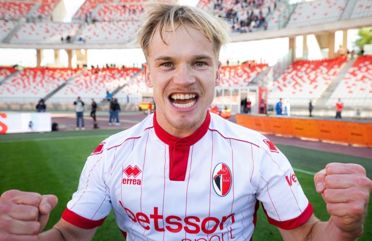 Matthias Braunöder, ein Österreicher im Dress von Bari. © SSC Bari