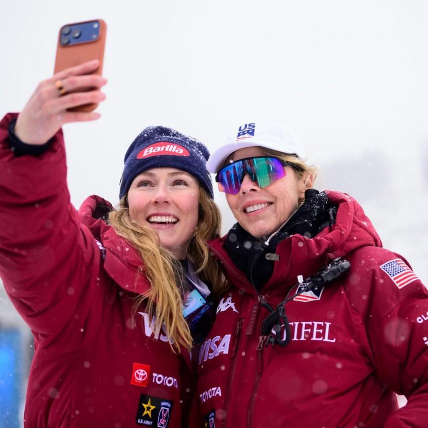 Mikaela Shiffrin und ihre Mutte Eileen. © Mikaela Shiffrin