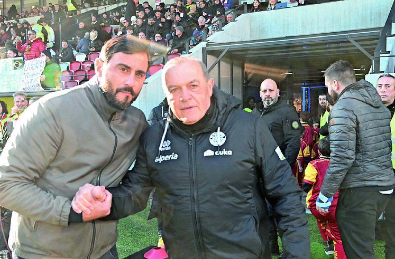 Alberto Aquilani (links), hier mit FCS-Coach Fabrizio Castori, gilt in der Serie A als heiß begehrt. © DLife