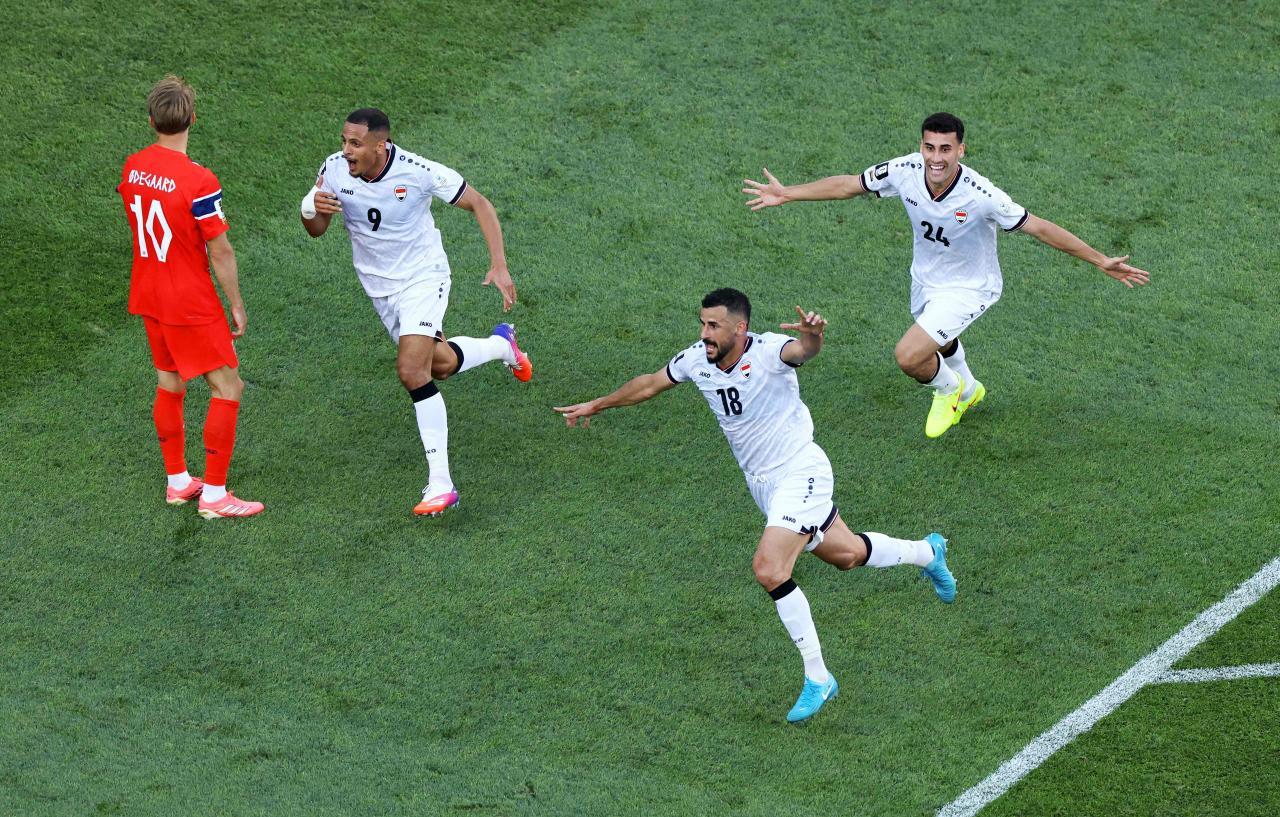 Aymen Hussein (Nummer 18) schoss das zwischenzeitliche 1:1 gegen Norwegen. © APA / BUDA MENDES