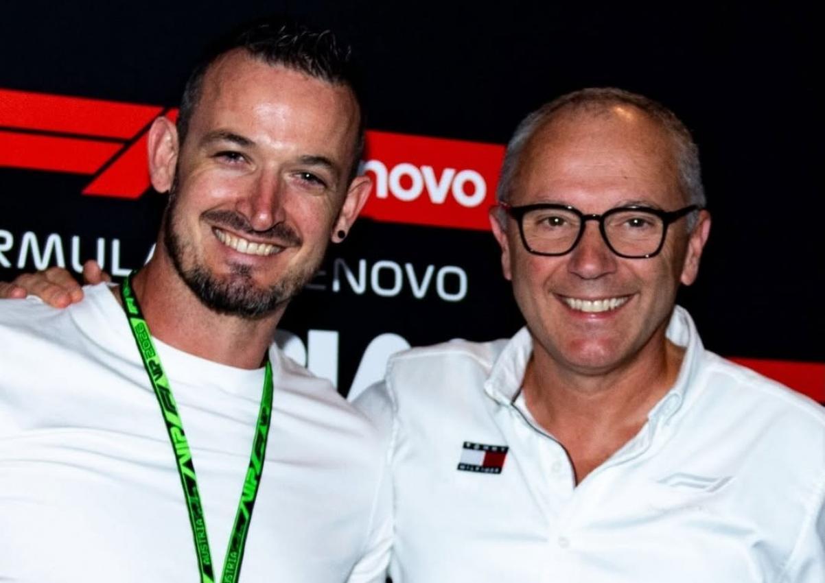Dominik Paris und Formel-1-CEO Stefano Domenicali. © F1