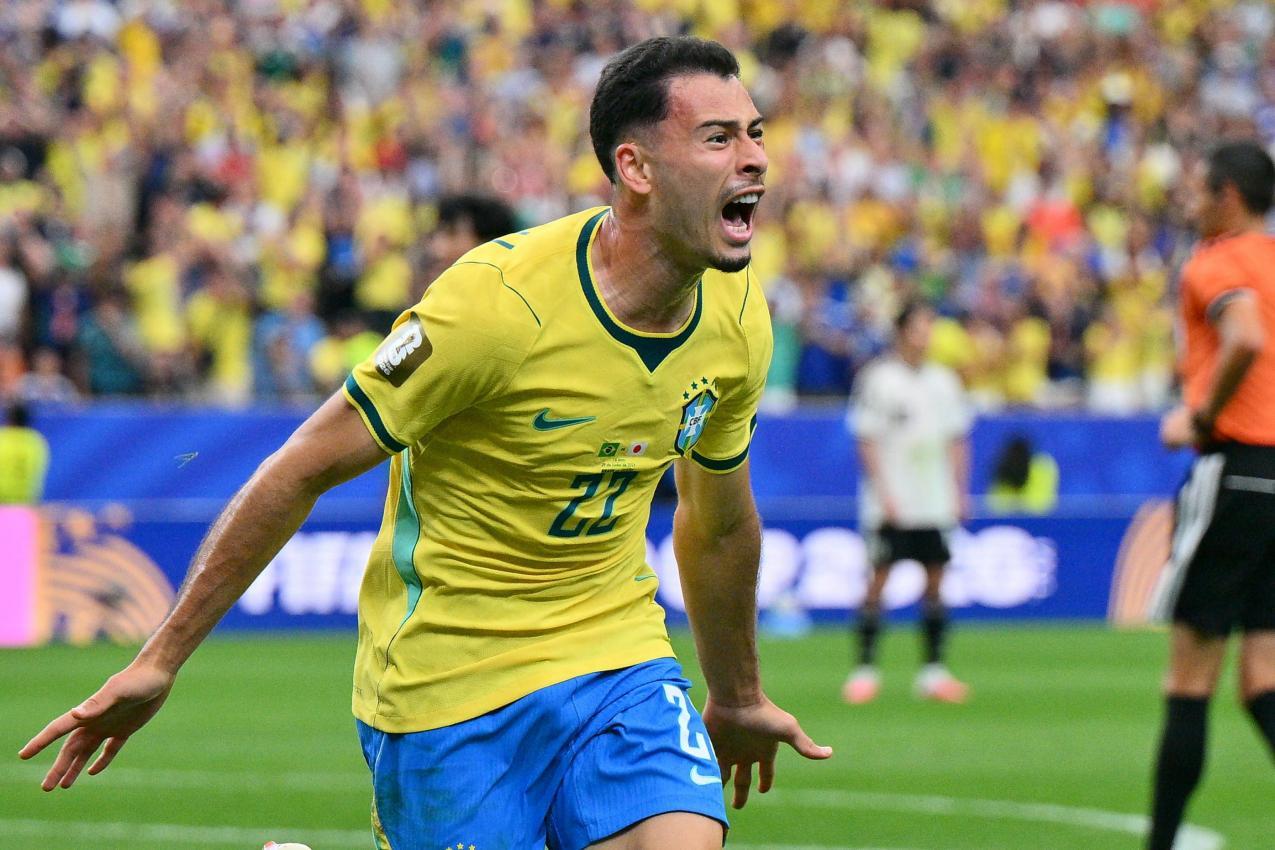 Gabriel Martinelli erzielte das Goldtor für Brasilien. © ANSA / SAM WASSON