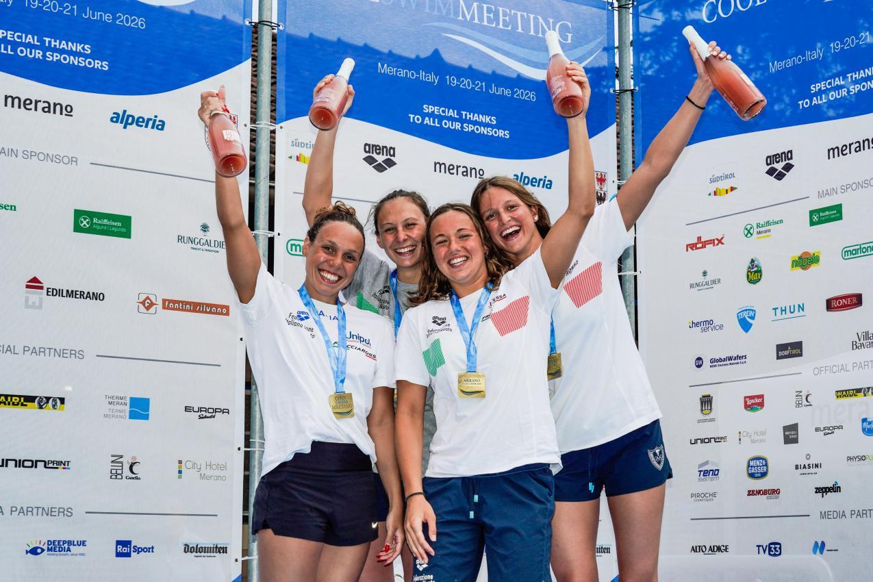 Großer Jubel bei Anita Gastaldi, Anna Pirovano, Giada Alzetta und Anna Chiara Mascolo. © Ilaria Giorgi / Ilaria Giorgi / Deepbluemedia / Insidefoto