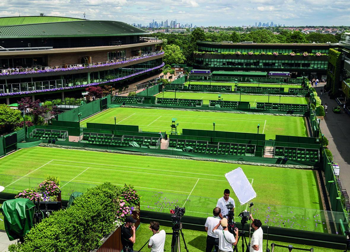 In Wimbledon ist alles angerichtet. © ANSA / ALESSANDRO DELLA VALLE