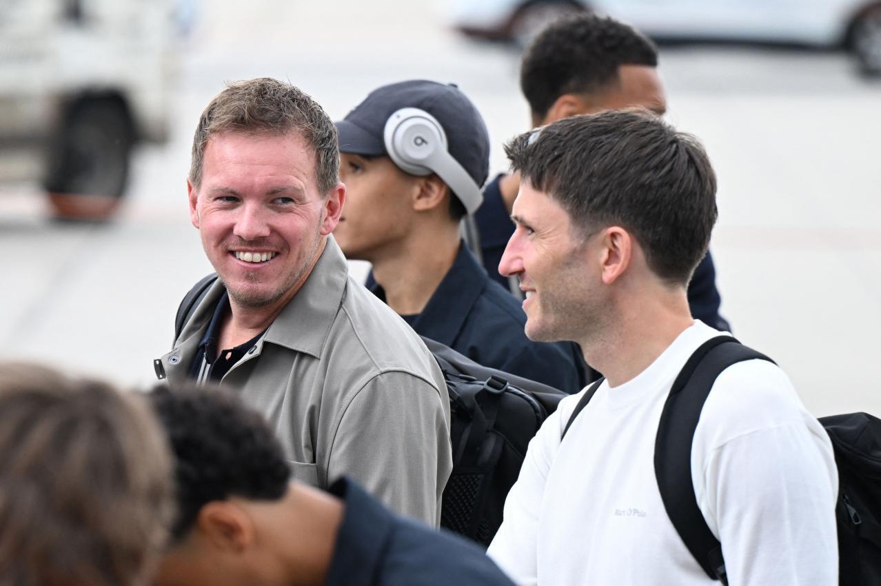Julian Nagelsmann & Co. sind in den USA angekommen. © APA/afp / KIRILL KUDRYAVTSEV