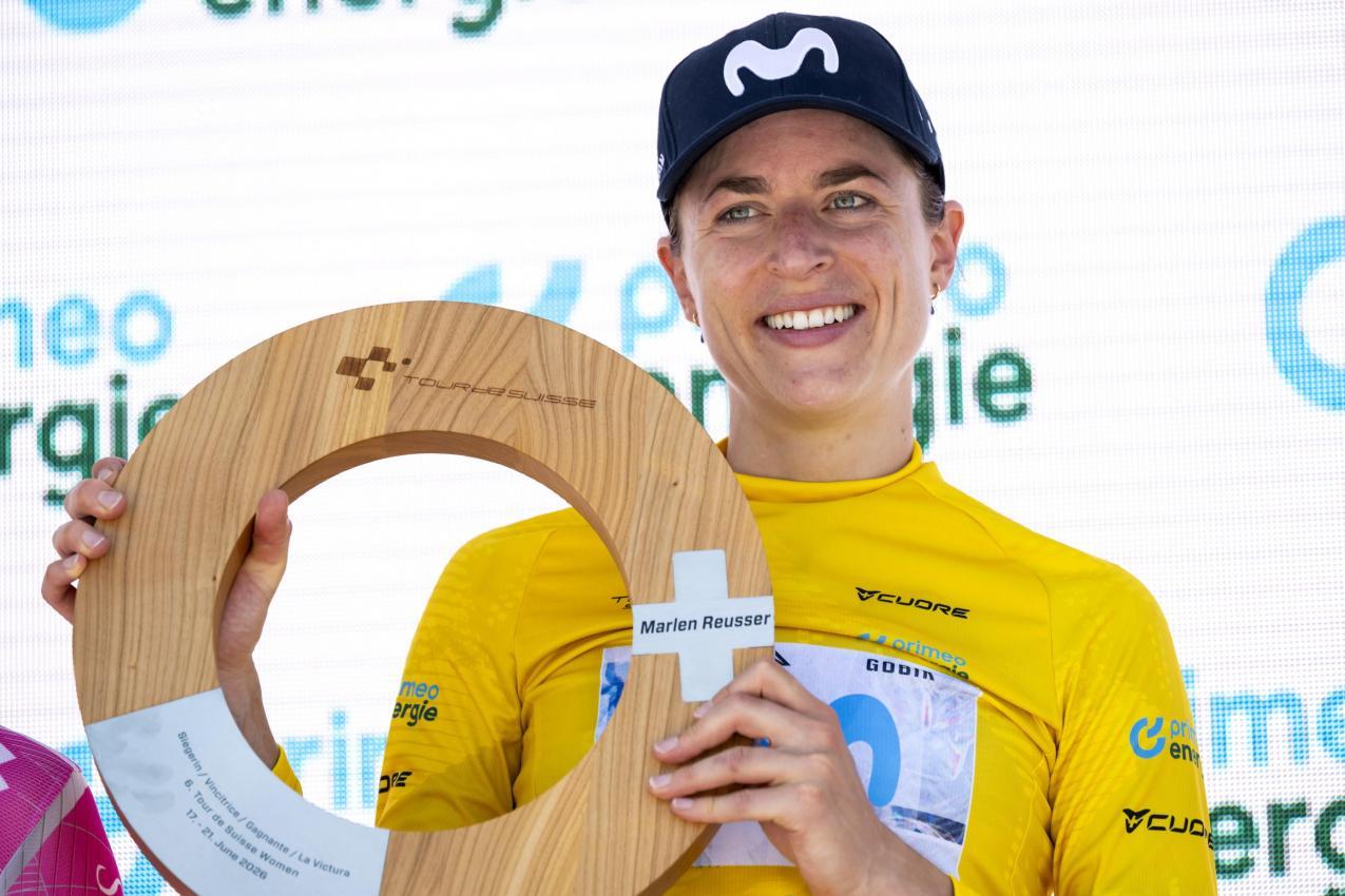 Marlen Reusser gewann die Tour de Suisse bei den Damen. © ANSA / GIAN EHRENZELLER