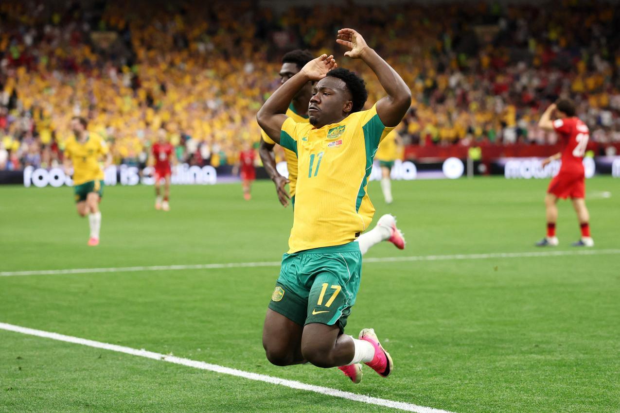 Nestory Irankunda erzielte für Australien das erste Tor bei dieser WM. © APA / STU FORSTER