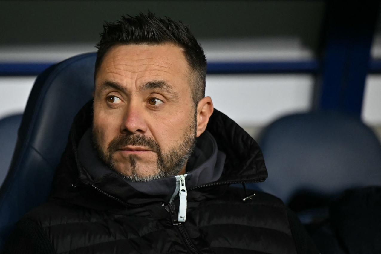 Tottenham-Coach Roberto De Zerbi ist der Lehrmeister von Possanzini. Der Spielstil der beiden Trainer ähnelt sich stark. © APA/afp / LOU BENOIST