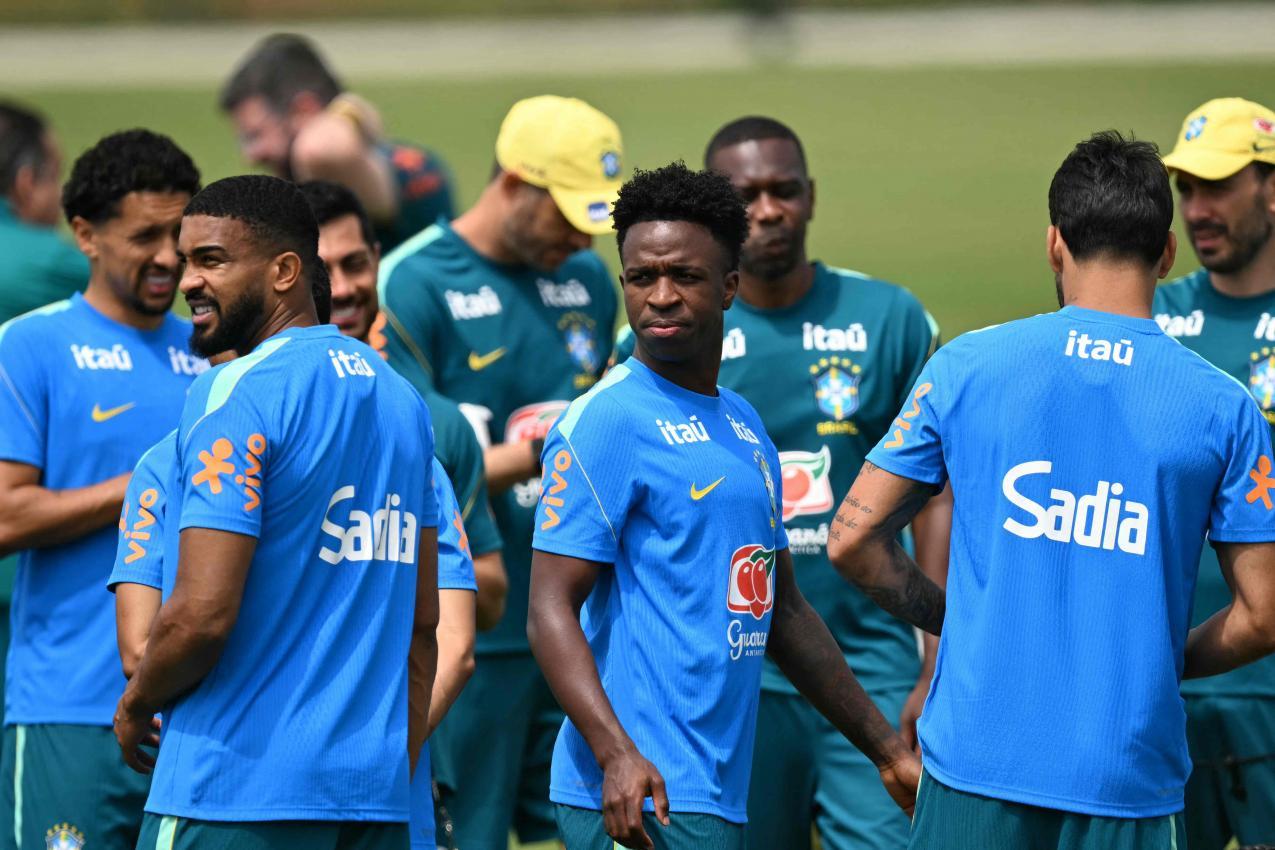 Vinícius Júnior  ist der Anführer in Brasilien. © APA/afp / MAURO PIMENTEL
