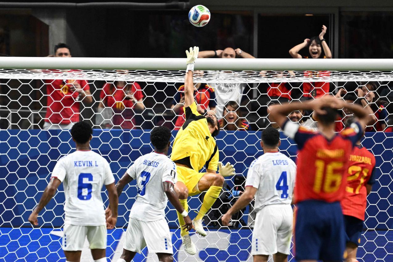 Vozinha zeigte mehrere starke Paraden. © APA/afp / ROBERTO SCHMIDT