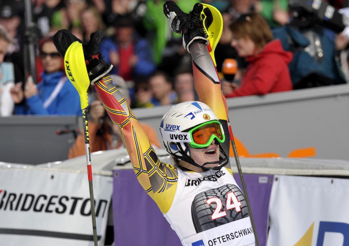 2012 gewann Erin Mielzynski ein Weltcuprennen. © AFP / THOMAS KIENZLE
