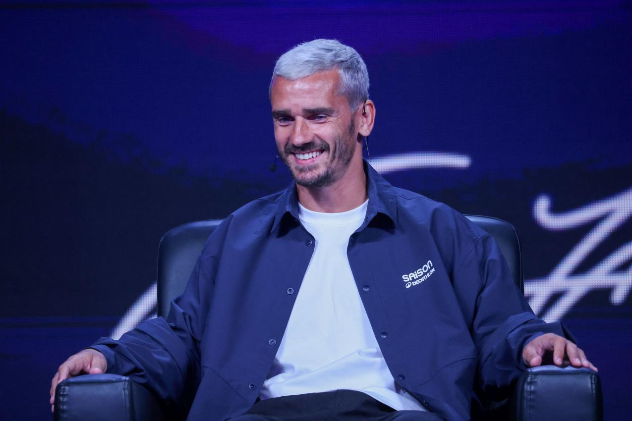 Antoine Griezmann wurde in den USA mit einer großen Show vorgestellt. © APA / ALEX MENENDEZ