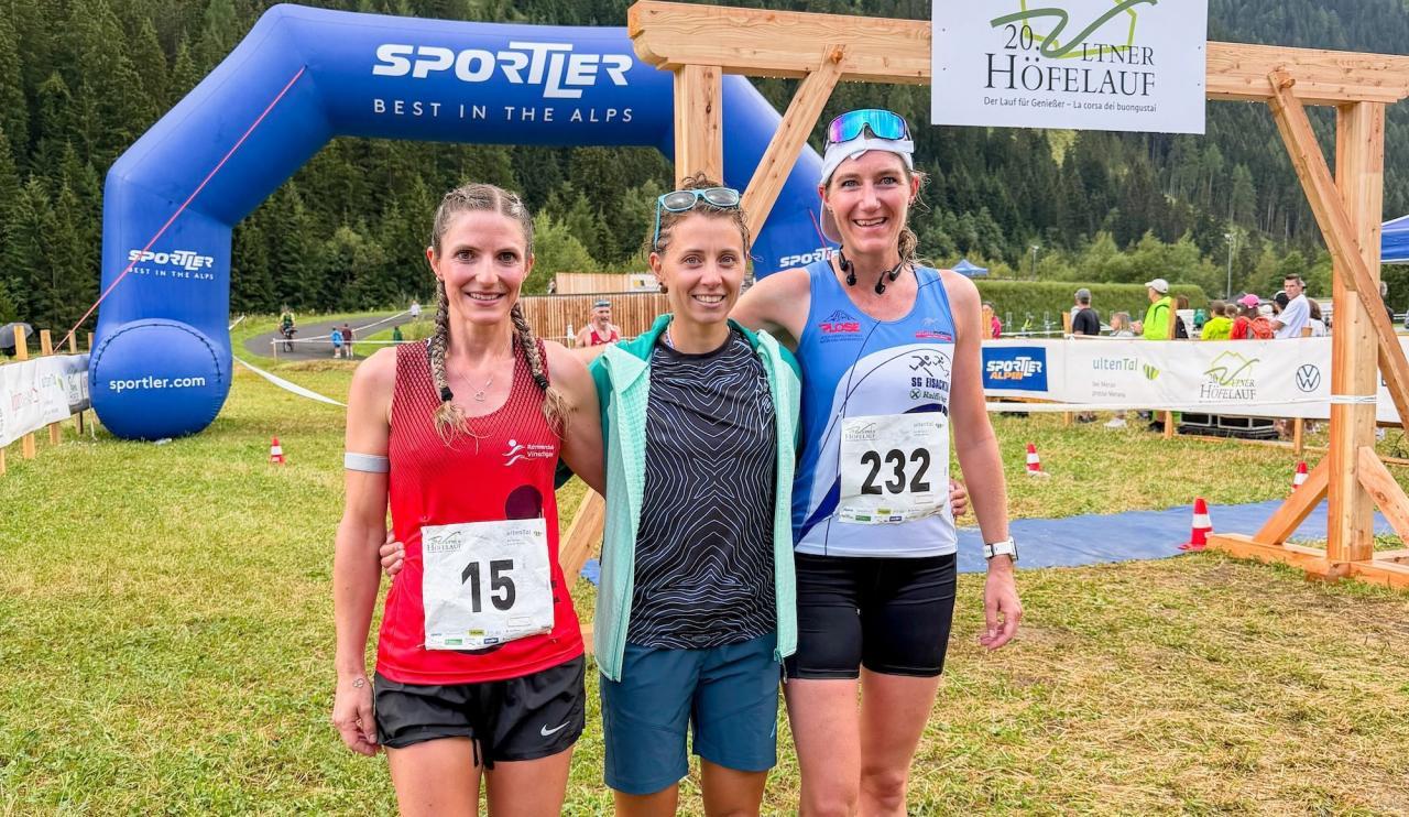 Das Podium der Frauen mit Siegerin Sophie Maschi (Mitte). © Sportissimus
