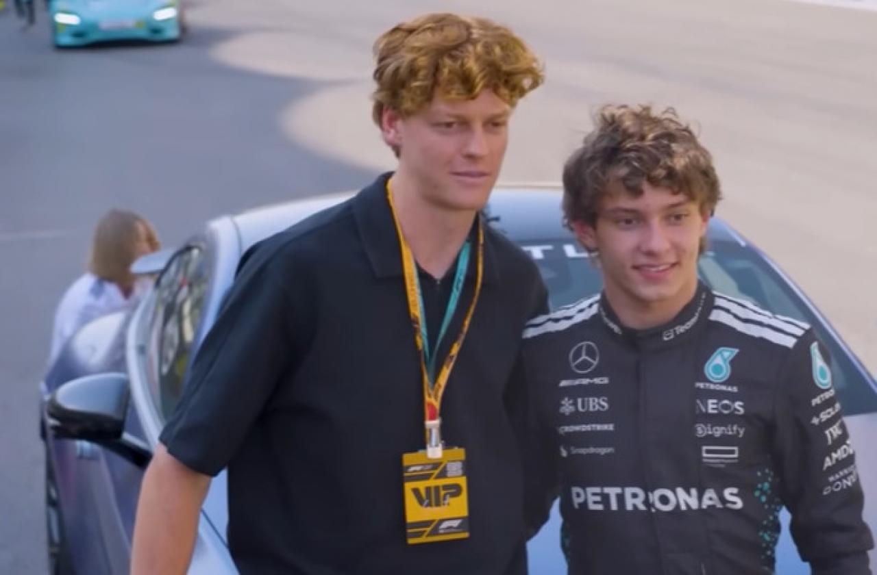 Freunde: Jannik Sinner und Kimi Antonelli.