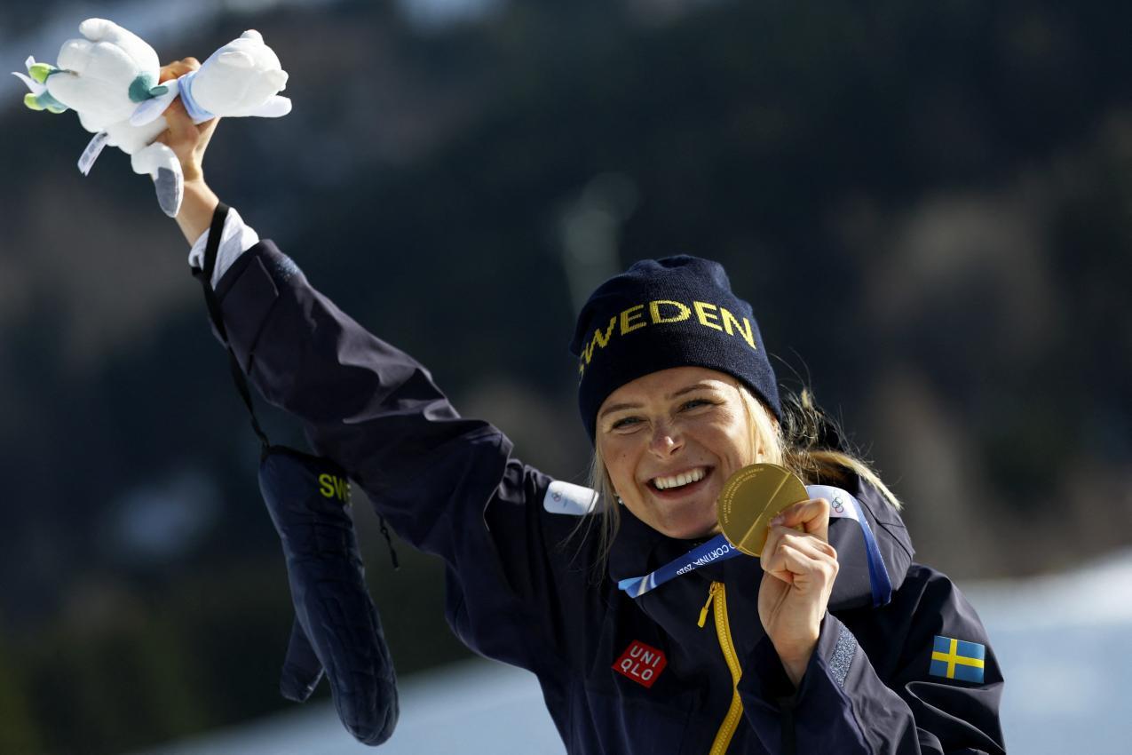 Frida Karlsson war eine der großen Heldinnen bei den Olympischen Winterspielen. © AFP / ANNE-CHRISTINE POUJOULAT