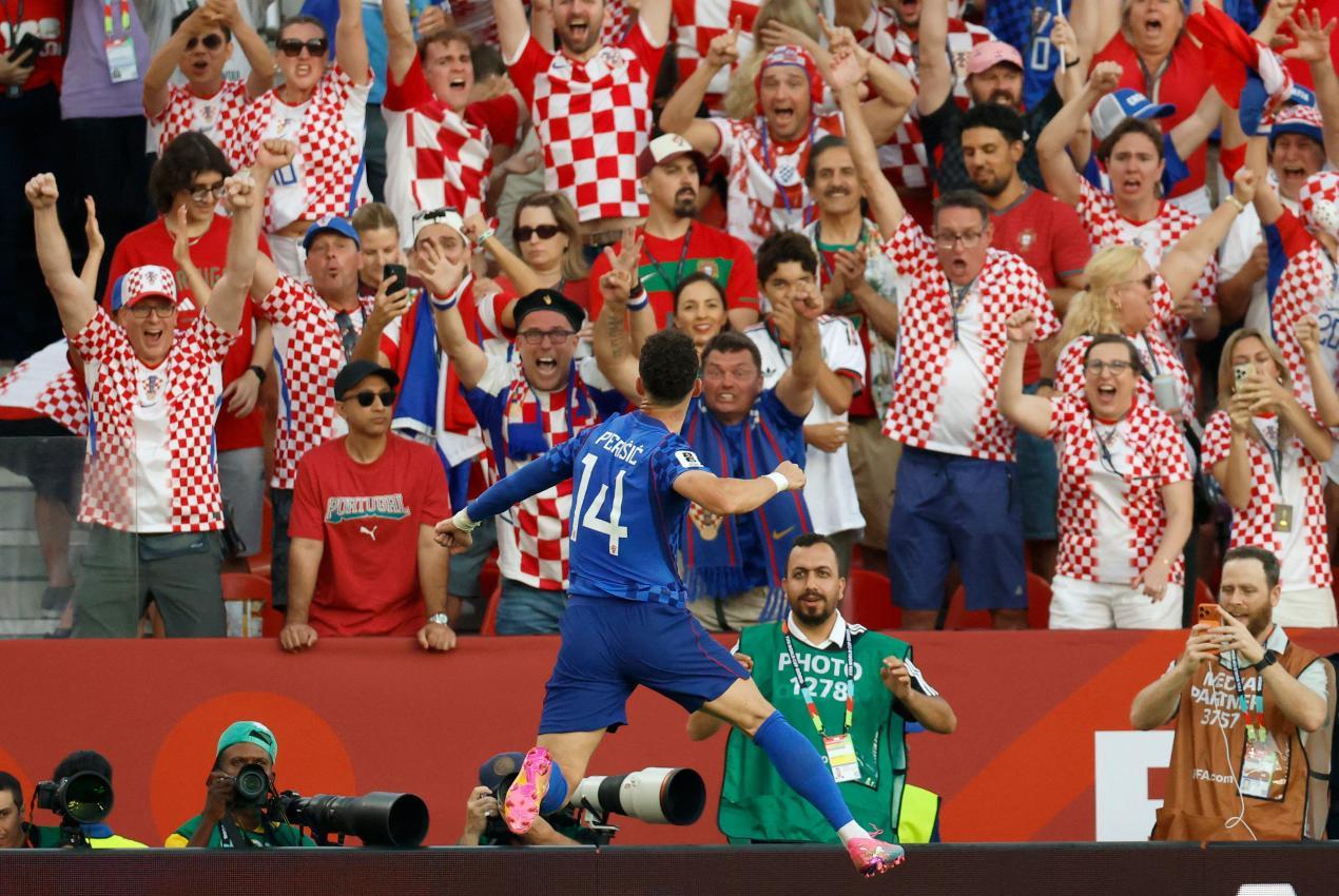 Ivan Perisic hatte Kroatien in Führung gebracht. © APA/afp / KAMIL KRZACZYNSKI