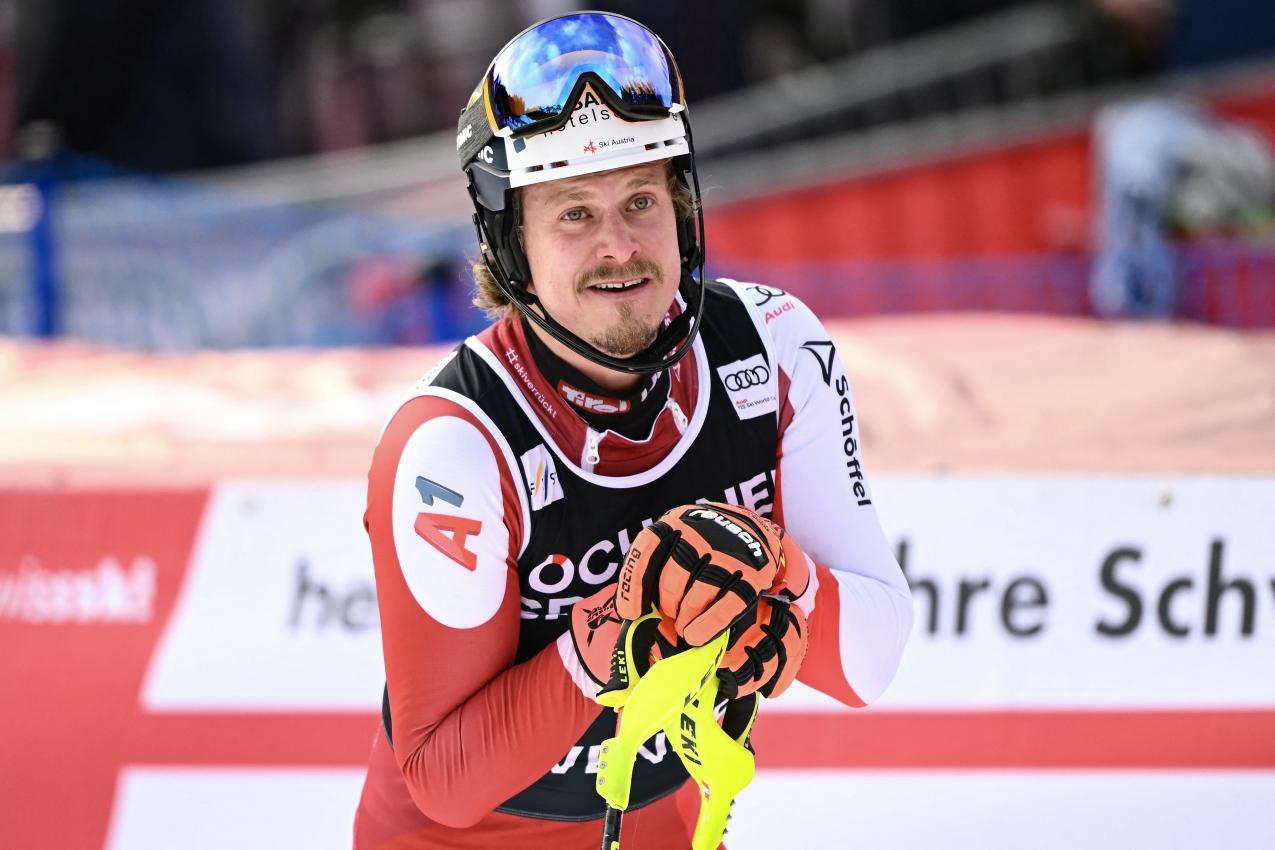 Manuel Feller ist zuversichtlich. © AFP / MARCO BERTORELLO