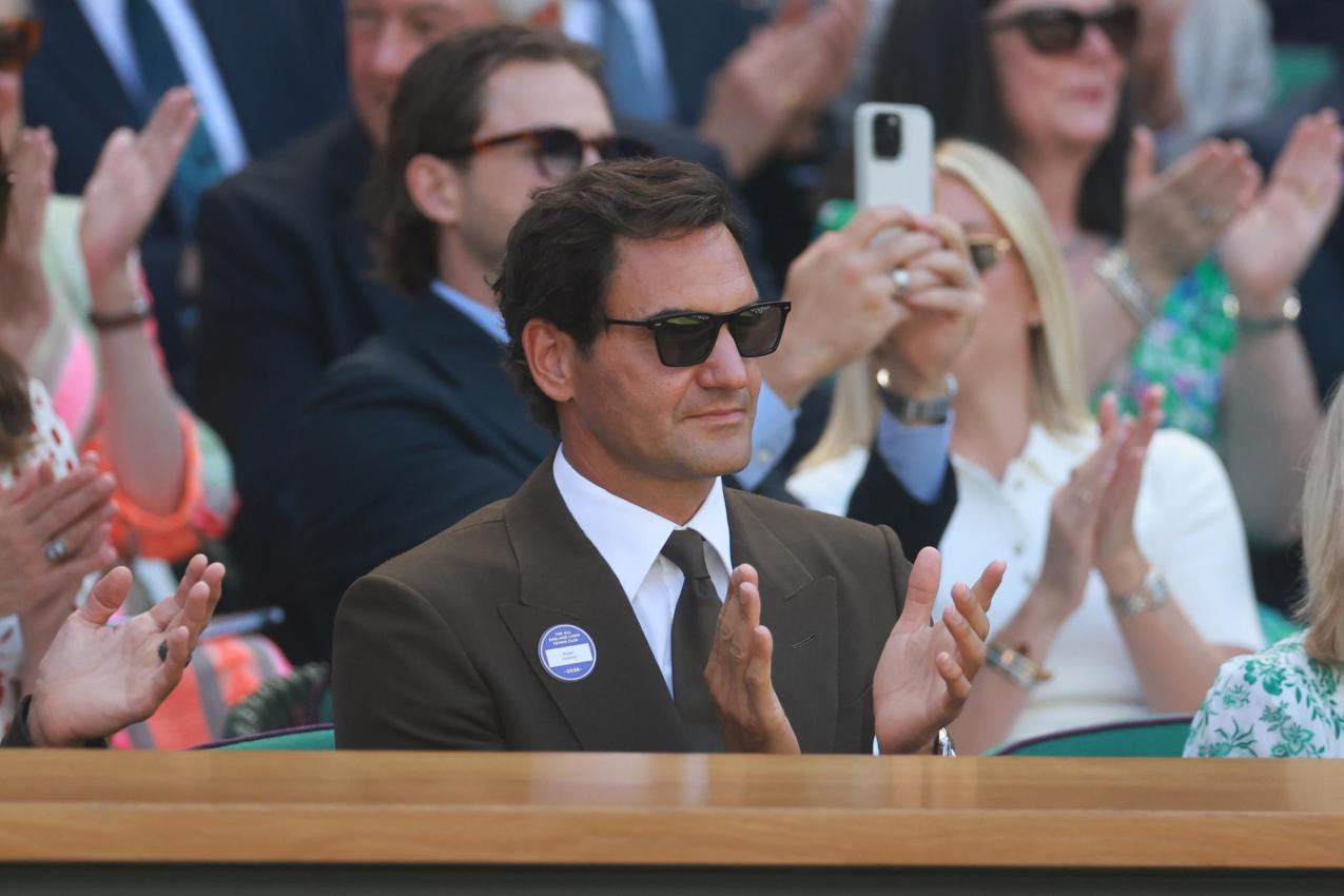 Roger Federer saß in der Royal Box. © ANSA / NEIL HALL