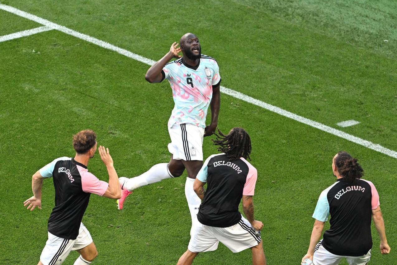 Romelu Lukaku machte das 4:1 für Belgien. © APA / DAVID RAMOS
