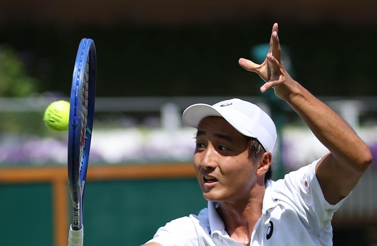 Shintaro Mochizuki steht erstmals im Achtelfinale eines Grand-Slam-Turniers. © ANSA / ADAM VAUGHAN