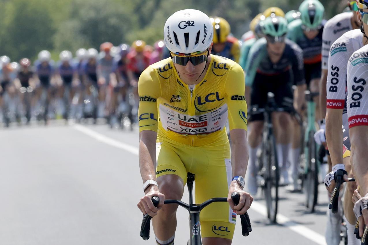 Tadej Pogacars Gelbes Trikot ist nicht gefährdet. © ANSA / GUILLAUME HORCAJUELO