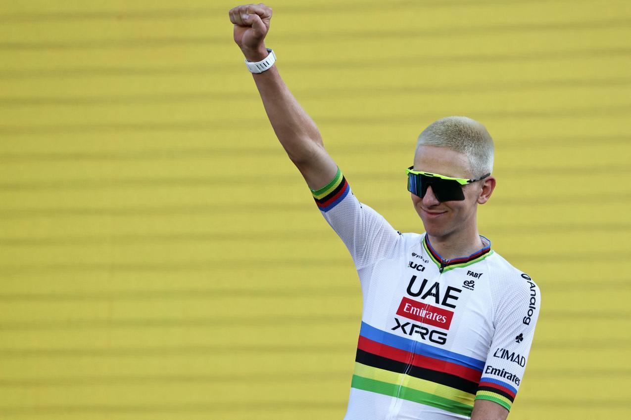 Topfavorit bei der Tour: Tadej Pogacar. © APA/afp / ANNE-CHRISTINE POUJOULAT