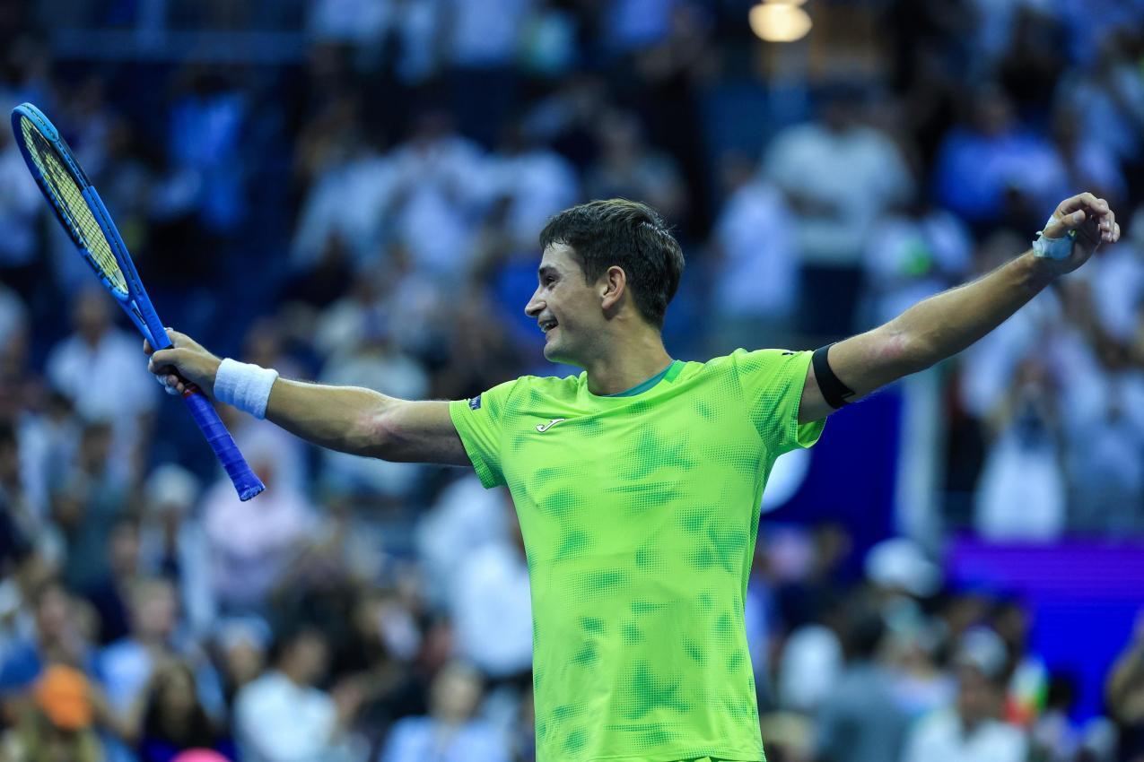 Außenseiter Mariano Navone hat Djokovic geschlagen. © ANSA / BRIAN HIRSCHFELD