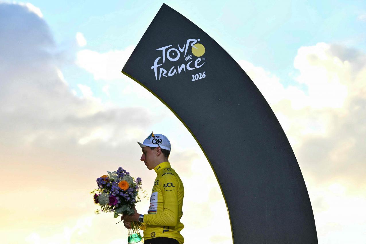 Der Slowene hat vor wenigen Tagen zum fünften Mal die Tour de France gewonnen. © APA/afp / JEFF PACHOUD