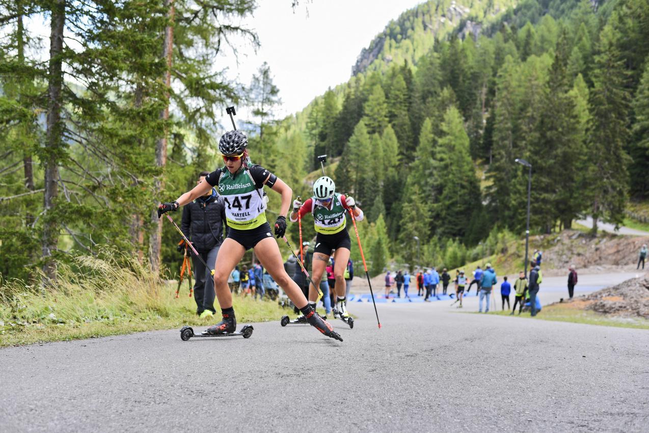 Im Biathlonzentrum Grogg in Martell herrscht Hochbetrieb. © Josef Plaickner