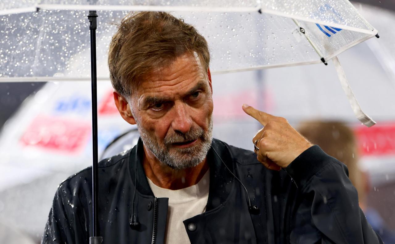 Jürgen Klopp sah sich die Partie an. © ANSA / ANNA SZILAGYI