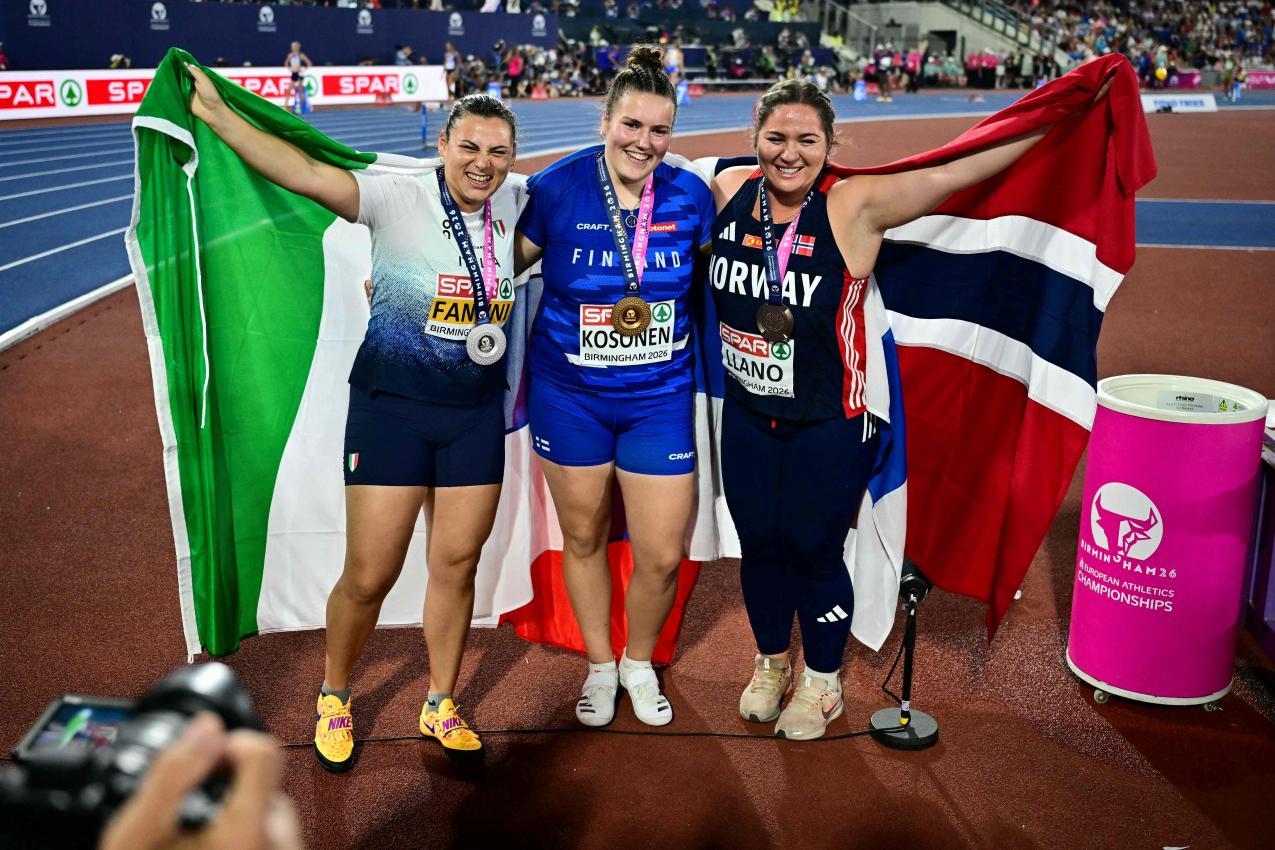 Sara Fantini, Silja Kosone und Beatrice Nedberge Llano (v.l.). © APA/afp / BEN STANSALL