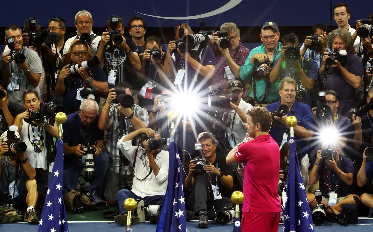 Stan Wawrinka nach seinem Sieg bei den US Open 2016. © GETTY IMAGES NORTH AMERICA / MICHAEL HEIMAN